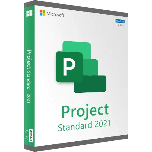 Verpackung der Microsoft Project Standard 2021 Software