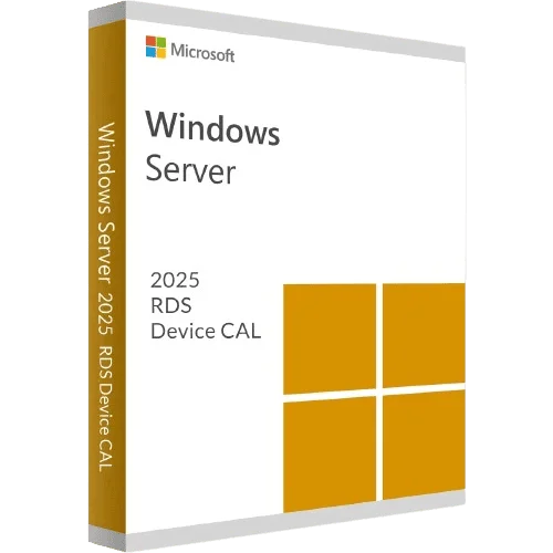 Produktverpackung von Windows Server 2025 RDS Device CAL von Microsoft