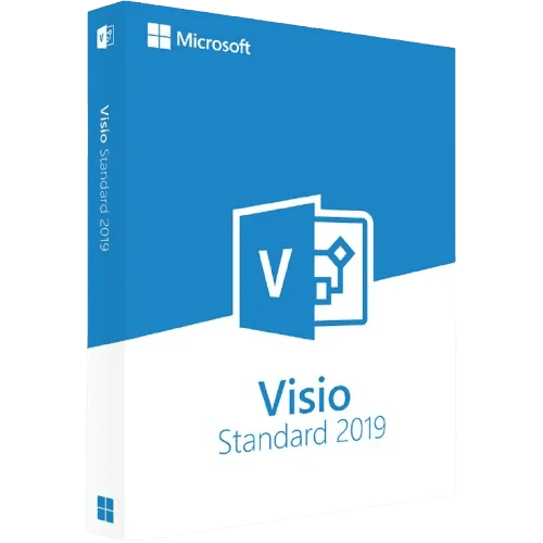 Produktverpackung von Microsoft Visio Standard 2019