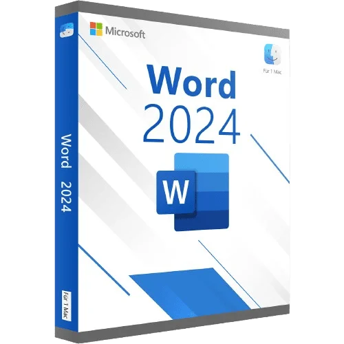 Verpackung von Microsoft Word 2024 für Mac