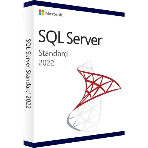 Produktverpackung von Microsoft SQL Server Standard 2022